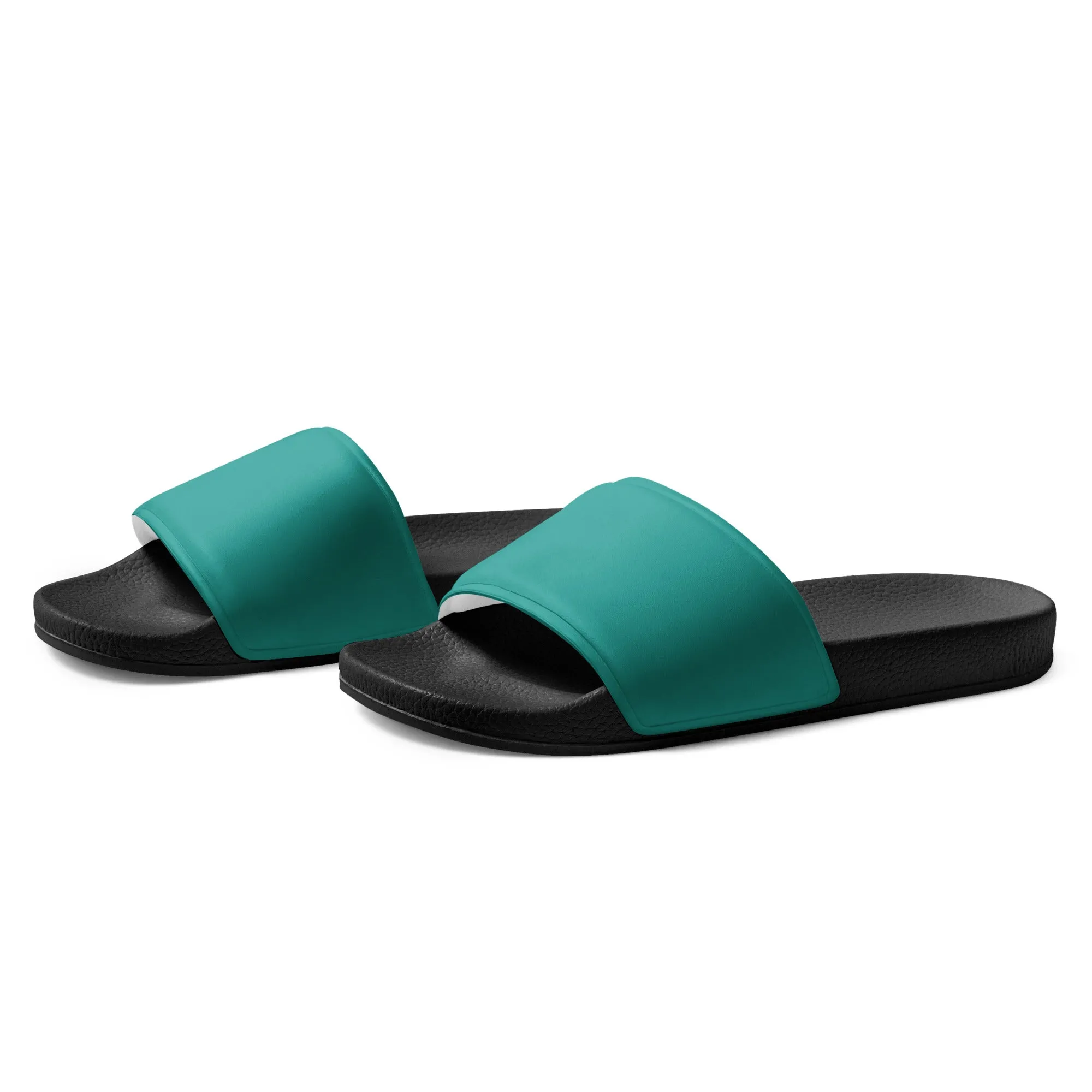 Women's Teal slides, Aqua Blue Women's sandals