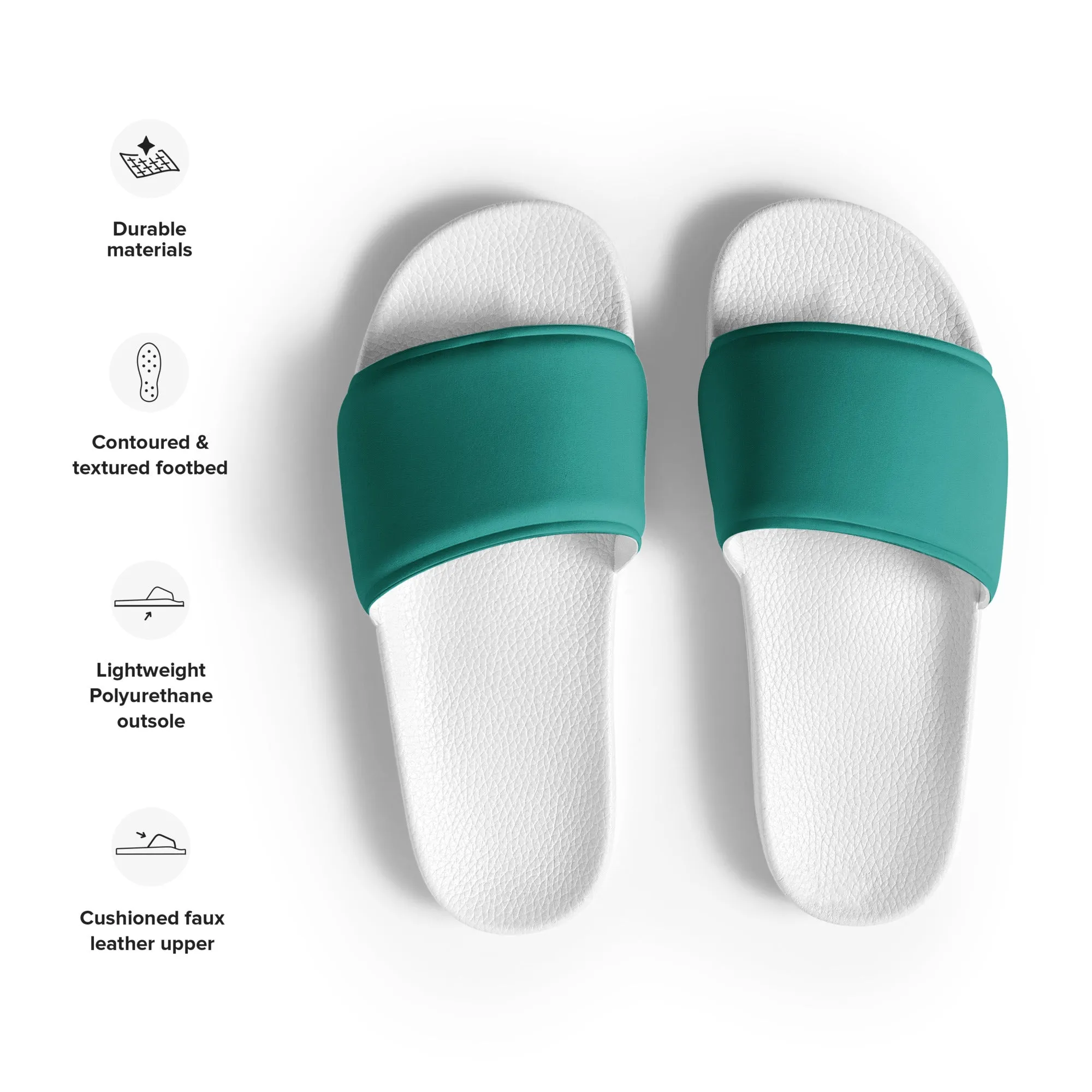 Women's Teal slides, Aqua Blue Women's sandals