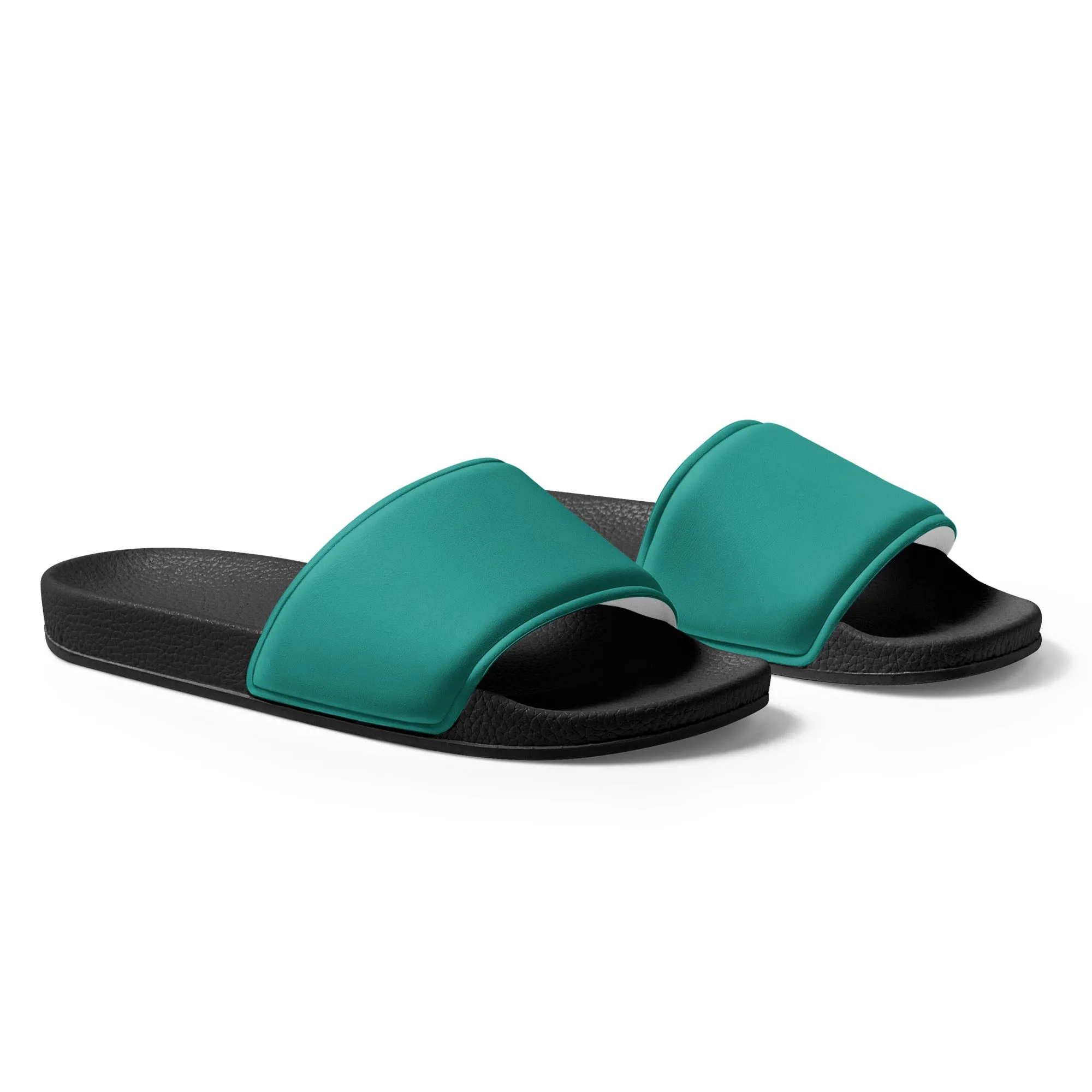 Women's Teal slides, Aqua Blue Women's sandals