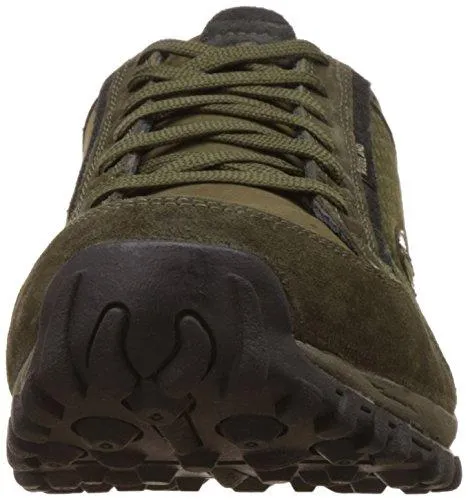 Woodland Men's Olive Green Leather Sneakers - 8 UK/India (42 EU)