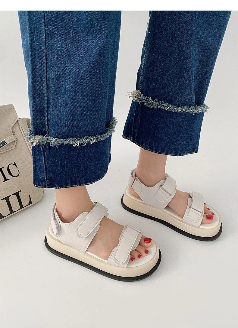 xiangtuibao Designer Brand Trend Summer Women Sandals Platform Shoes Beach Casual Shoes Female Sandals Thick Sole Flats Shoes Women Sandals