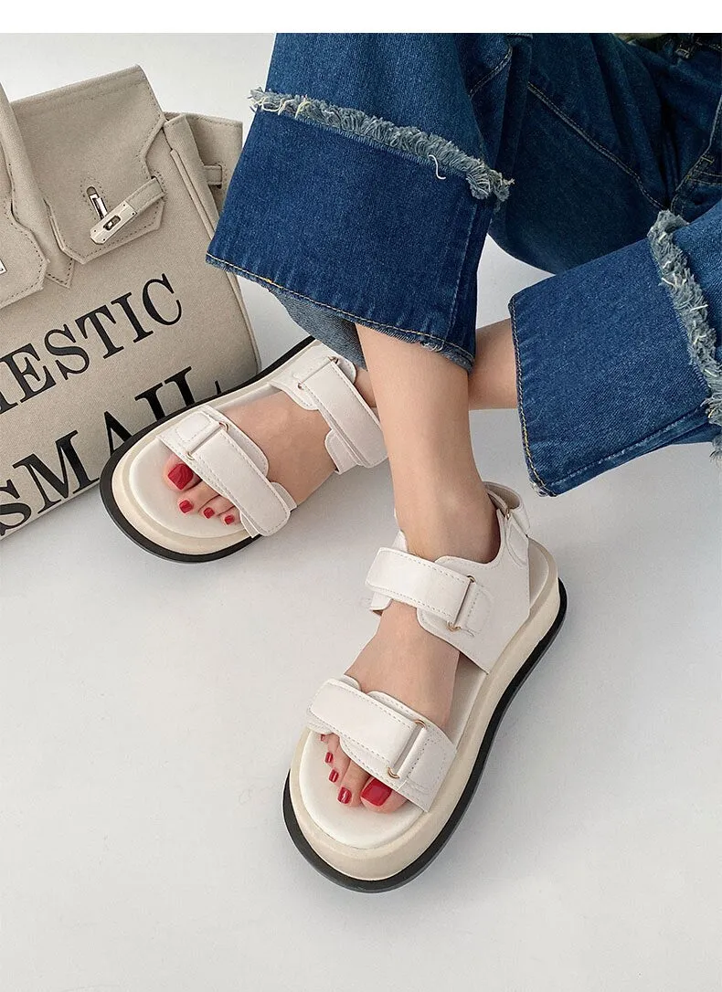 xiangtuibao Designer Brand Trend Summer Women Sandals Platform Shoes Beach Casual Shoes Female Sandals Thick Sole Flats Shoes Women Sandals