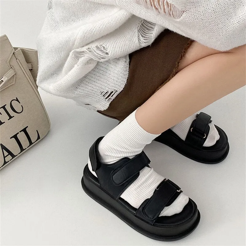 xiangtuibao Designer Brand Trend Summer Women Sandals Platform Shoes Beach Casual Shoes Female Sandals Thick Sole Flats Shoes Women Sandals