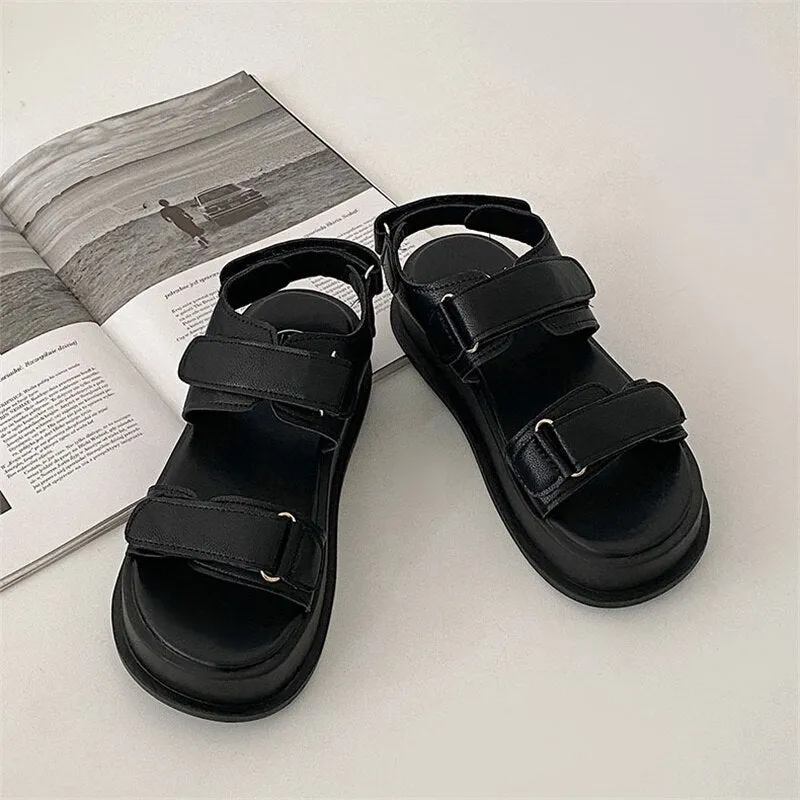 xiangtuibao Designer Brand Trend Summer Women Sandals Platform Shoes Beach Casual Shoes Female Sandals Thick Sole Flats Shoes Women Sandals