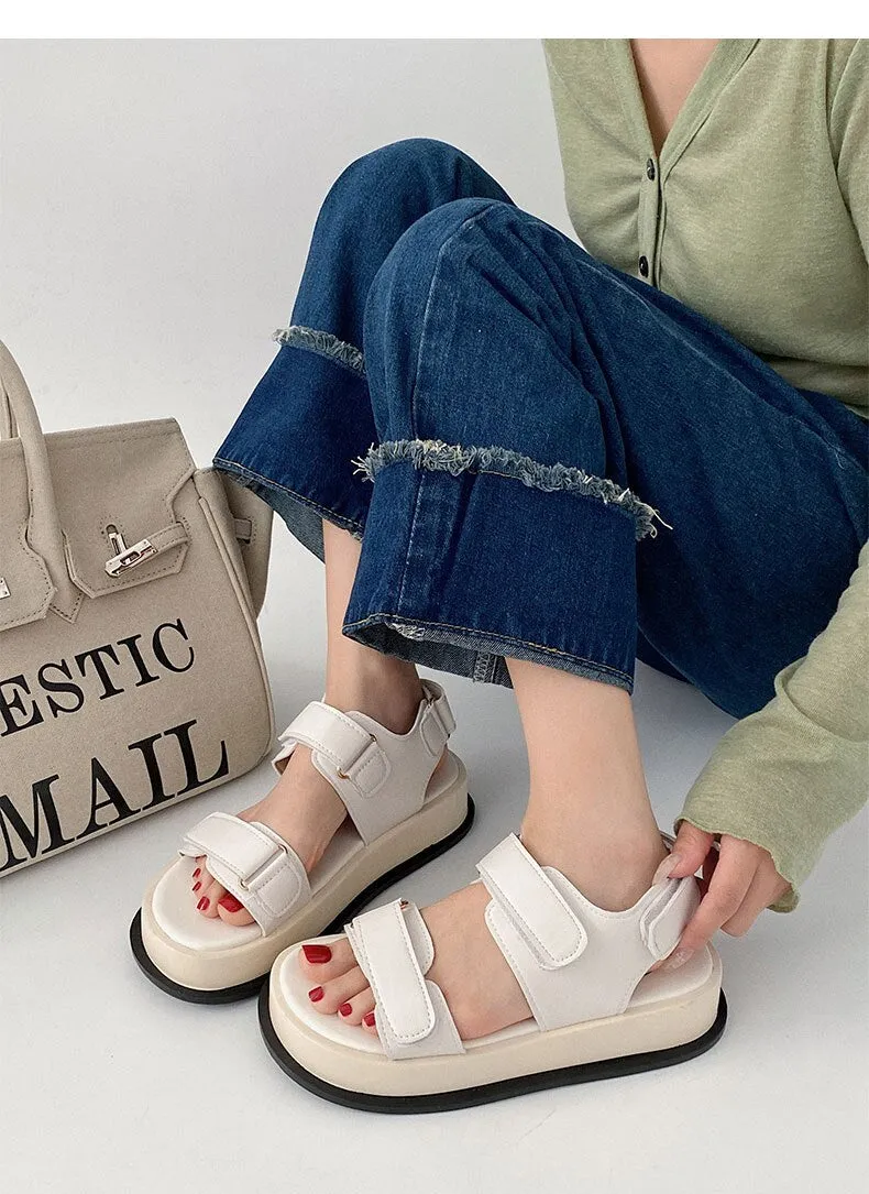 xiangtuibao Designer Brand Trend Summer Women Sandals Platform Shoes Beach Casual Shoes Female Sandals Thick Sole Flats Shoes Women Sandals