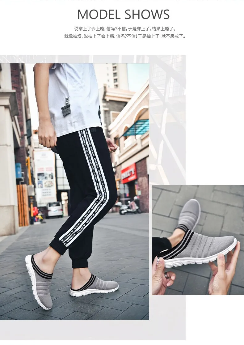 xiangtuibao Fujeak Unisex Summer Slippers Men Mesh Plus Size Breathable Home Indoor Slippers Women Thick Bottom Slides Fashion Walking Shoes