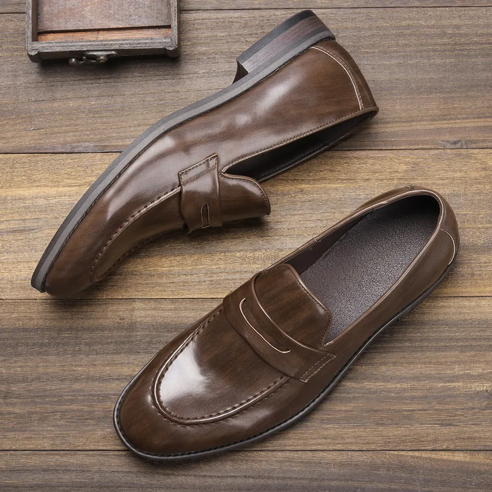 xiangtuibao Man loafers Brand Slip-On Comfortable  New Arrival Shoes Men Leather #KD801