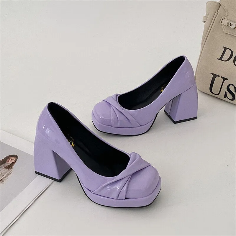 xiangtuibao Mary Janes Woman Leather Pumps Casual Shoes For Women  Heeled Shoes Sexy High Heels Shoes Ladies Elegant Lolita Shoes NEW