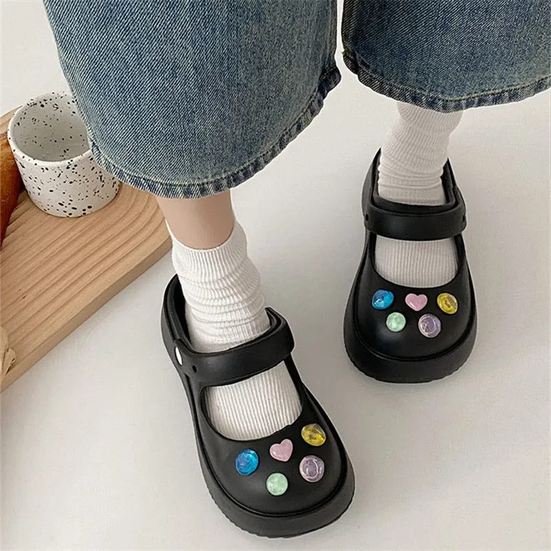 xiangtuibao Summer Sandals Women Shoes Platform Back Strap Casual Shoes Female Beach Sandals Soft Sole EVA Flats Shoes Women Indoor Slippers